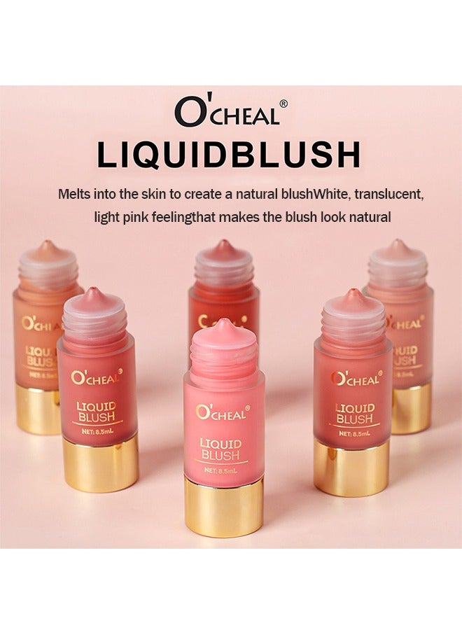 OCHEAL Liquid Blush, Natural Matte Velvet Finish, Soft Cream Liquid Face Blush For Cheeks, Skin Tint Blush Makeup, Long Lasting Lightweight Blendable Blush #03 - Image 4