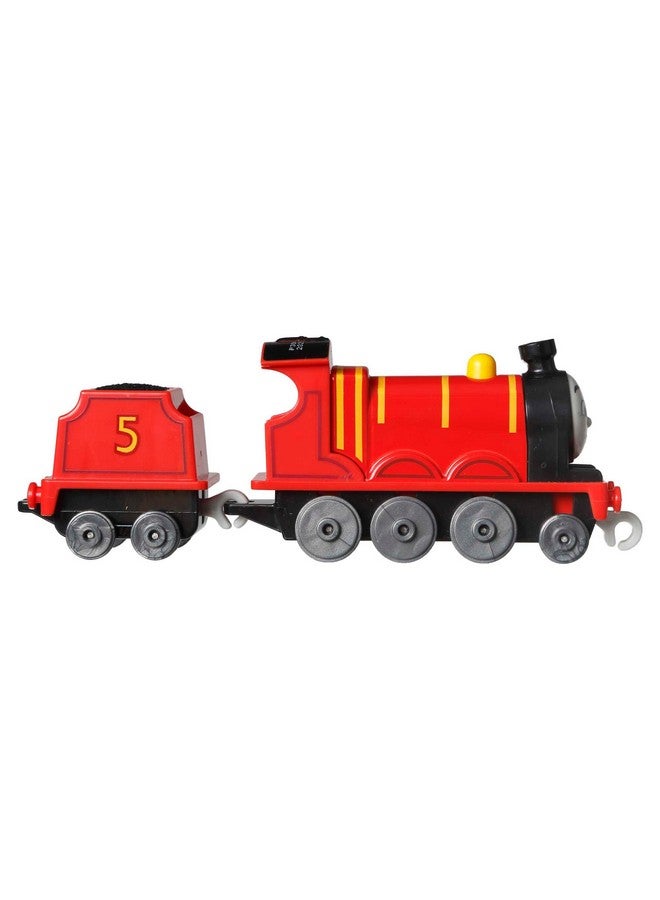 Thomas & Friends Fisher-Price die-cast Push-Along James Toy Train Engine for Preschool Kids Ages 3+ - Image 5