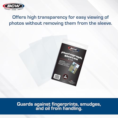 BCW 4x6 Photograph Sleeves - 1 ct | Archival Quality Crystal Clear Polypropylene | Acid-Free for Art Prints, Postcards, Pictures, and More! - Image 2