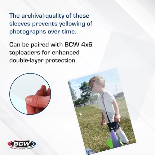 BCW 4x6 Photograph Sleeves - 1 ct | Archival Quality Crystal Clear Polypropylene | Acid-Free for Art Prints, Postcards, Pictures, and More! - Image 4