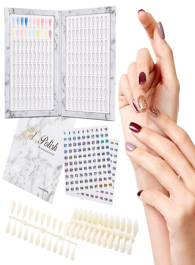 Restynic 160 Color Nail Display Book with 240 Nail Tips and 1-200 Numbered Labels, Easy to Install, Removable Design, Portable Book Style, Space-Saving for Nail Art - Image 3