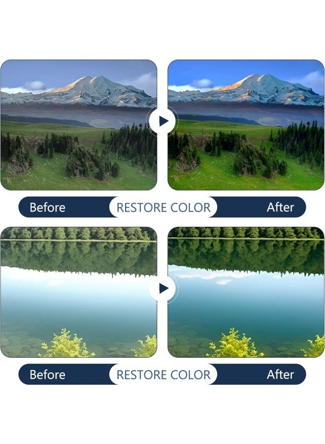 فلتر كاميرا الهاتف مع مشبك، عدسة مستقطبة رفيعة للغاية ومتعددة الطبقات Filtro Polarizador para Celular، لهواتف iPhone والهواتف الذكية Android (52 مم، أسود) - Image 2
