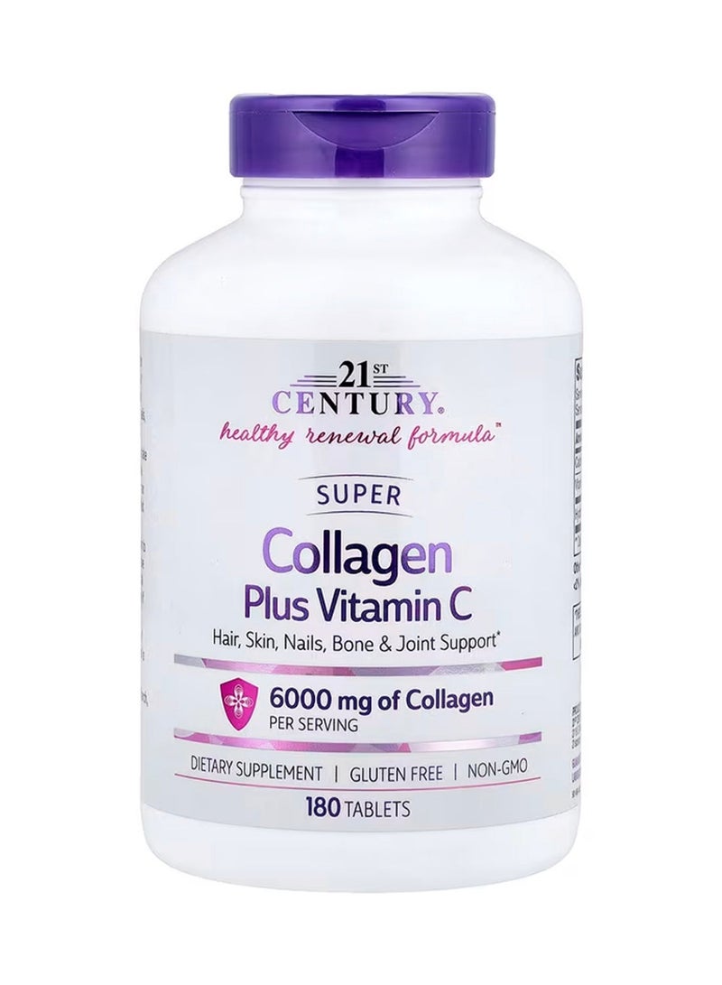 21st Century Super Collagen Plus Vitamin C, 180 Tablets Packaging May Vary - Image 1
