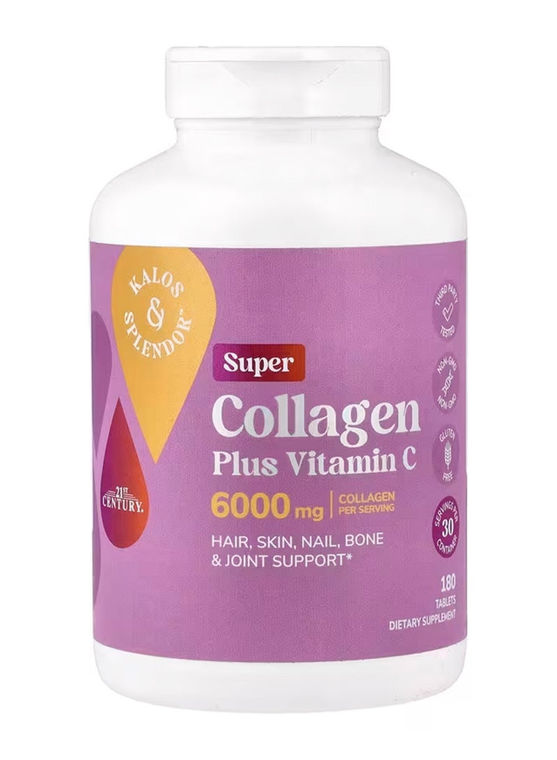 now Super Collagen Plus Vitamin C, 180 Tablets Packaging May Vary - Image 1