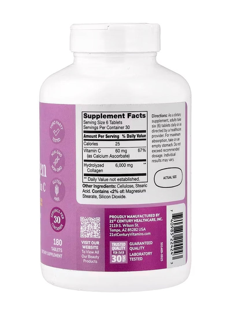 now Super Collagen Plus Vitamin C, 180 Tablets Packaging May Vary - Image 2