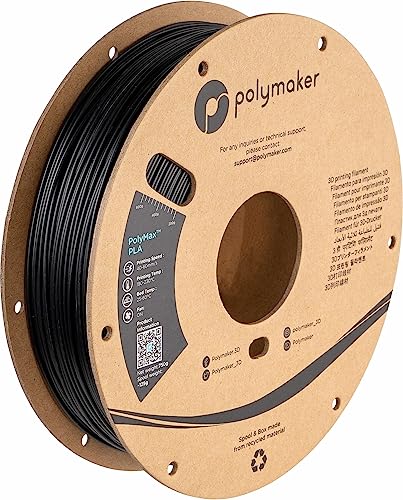 polymaker بوليمكر بوليماكس توف PLA خيوط طابعة ثلاثية الأبعاد 1.75 مم 0.75 كجم أسود، بوليماكس خيوط طباعة ثلاثية الأبعاد PLA أسود، أقوى من خيوط PLA+، قوة تأثير عالية للتطبيقات الوظيفية - Image 1
