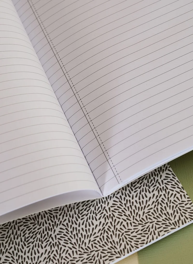 Hema Set Of 3 A5 Stitched Leaf Notebooks