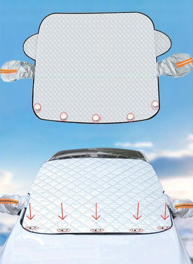 تأتي واقيات الشمس للسيارة مع 5 مغناطيسات قوية (116*160 سم)، وواقي حراري للسيارة مقاوم للماء والأشعة فوق البنفسجية، مما يحمي الجزء الداخلي للسيارة ويقلل من الغازات السامة - Image 1