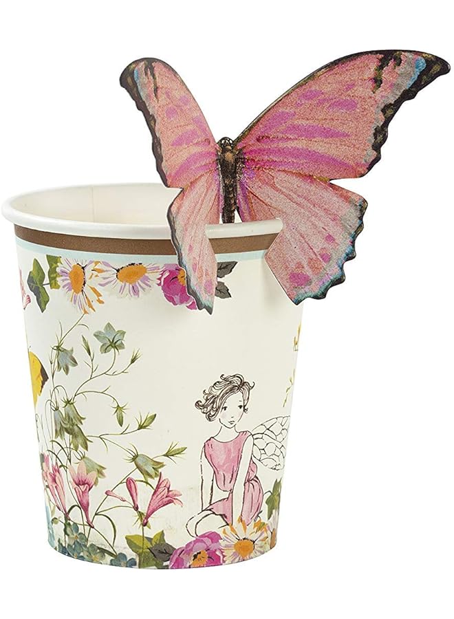 Talking Tables Truly Fairy Paper Cups With Butterfly Detail 12 Pieces - Image 1