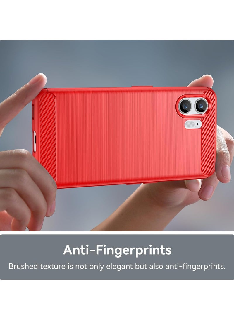 UNBLACK Compatible with Nothing Phone 2 Slim Shock Absorption Soft TPU (Red) - Image 5