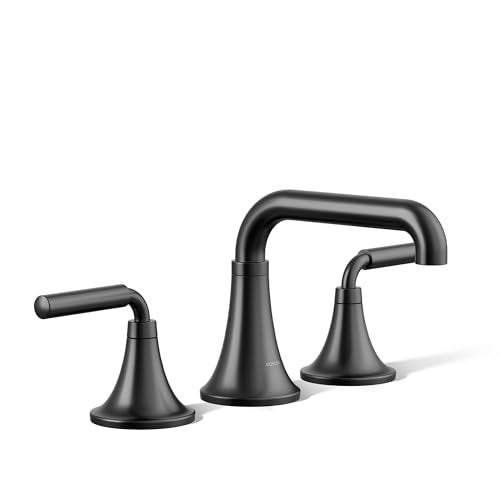 KOHLER 274164KBL K274164KBL Tone Widespread Bathroom Sink Faucet 10 GPM Matte Black - Image 1