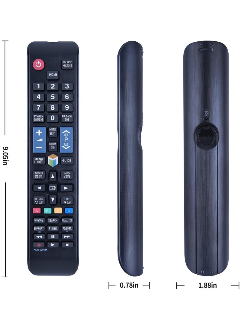 Replacement Remote Control AA59-00582A AA59-00638A for All Samsung LCD LED Smart TVs – Compatible with UN40EH5300F, UN40ES6100F, UN46EH5300F, UN32EH4500, UN46ES6100F