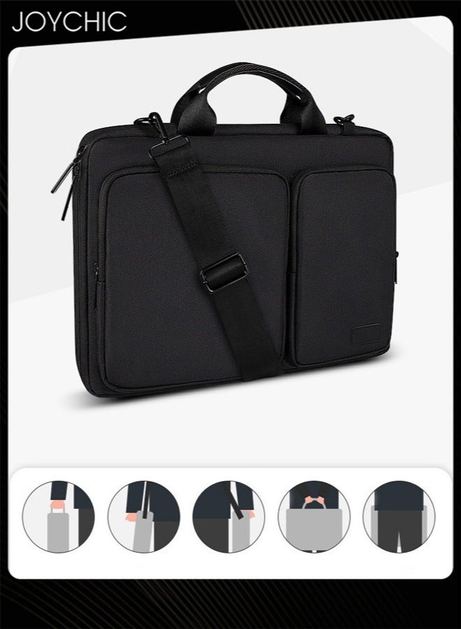 Joychic حقيبة كتف واقية للتابلت بزاوية 360° بسعة كبيرة مع جيب أمامي حقيبة مقاومة للماء لحمل اللابتوب العمودي تناسب 15.6 بوصة للرجال والنساء للعمل والمدرسة والسفر - Image 1