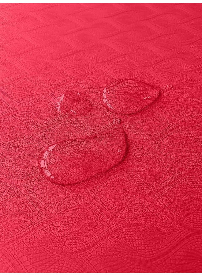 Bodylastics حصيرة يوغا Bodylastics للرجال والنساء مع حقيبة حمل TPE 6 قدم × 2 قدم × 6 مم حجم كبير مضادة للانزلاق ومضادة للتمزق (أحمر/أسود) - Image 4