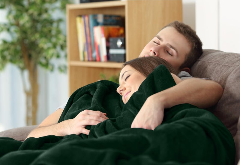 Utopia Bedding Fleece Blanket Throw Size Forest Green 300GSM Luxury Anti-Static Fuzzy Soft Microfiber Blanket for Couch, Sofa and Bed (60x50 Inch) - Image 4