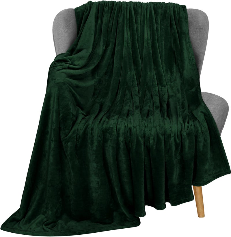 Utopia Bedding Fleece Blanket Throw Size Forest Green 300GSM Luxury Anti-Static Fuzzy Soft Microfiber Blanket for Couch, Sofa and Bed (60x50 Inch) - Image 1