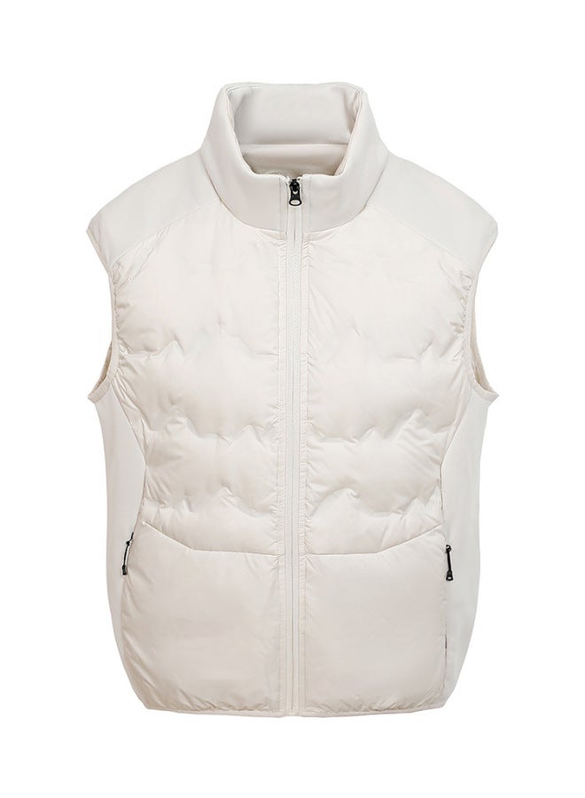 Standard 90% White Duck Down Stand Collar Patchwork Outdoor Sports Down Jacket Unisex Lightweight Down Vest Outerwear - Image 4