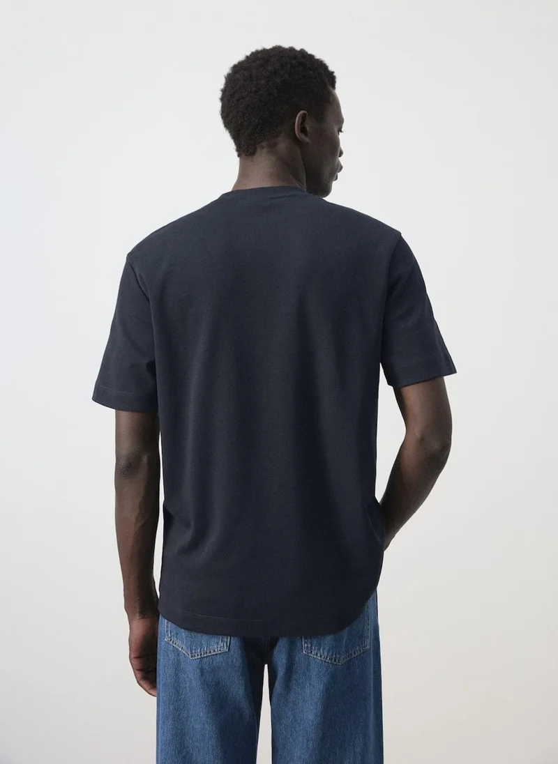 مانجو مان 100% Cotton T-Shirt With Printed Detail