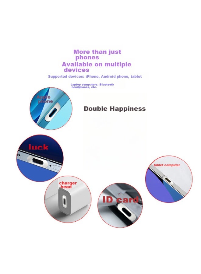 ISKA Yisika Metal Power Port Anti-scratch Stickers For Apple 16/15/14/13/12 Series, Iphone 16 Pro Max/16e Charging Port Anti-scratch Metal Phone Film, 5 Pieces, Jm739 - Image 3
