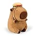 Ditucu Cute Capybara Plush with Hamburger Backpack Soft Capibara Stuffed Animal Plushies Toys Hugging Gifts for Kids Brown 13 inch - Image 3