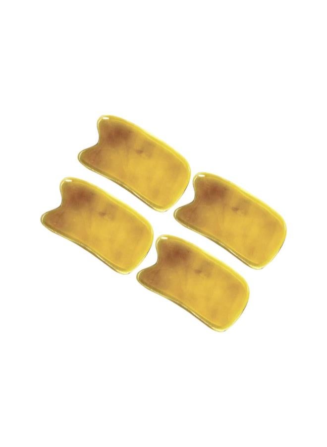 klarako 4pcs Gua Sha Scraping Massage Tools Ox Horn Guasha Board for SPA Acupuncture Trigger Point Treatment on Face Random Color - Image 1