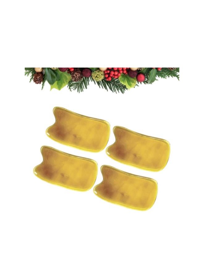 klarako 4pcs Gua Sha Scraping Massage Tools Ox Horn Guasha Board for SPA Acupuncture Trigger Point Treatment on Face Random Color - Image 5