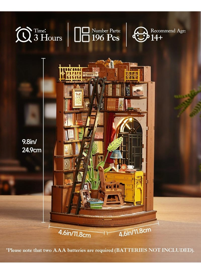 ROBOTIME Rolife Silent Corner Study DIY Book Nook Shelf Insert TGE02 - Image 5