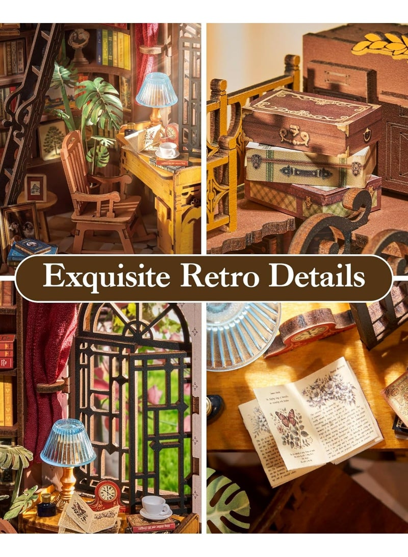 ROBOTIME Rolife Silent Corner Study DIY Book Nook Shelf Insert TGE02 - Image 2