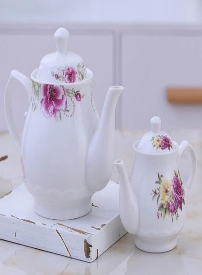 123Arts Small Teapot, Flower Teapot, Ceramic Tea Pot, Small Tea Pot for 1 Person Use,13oz,400ml - Image 5
