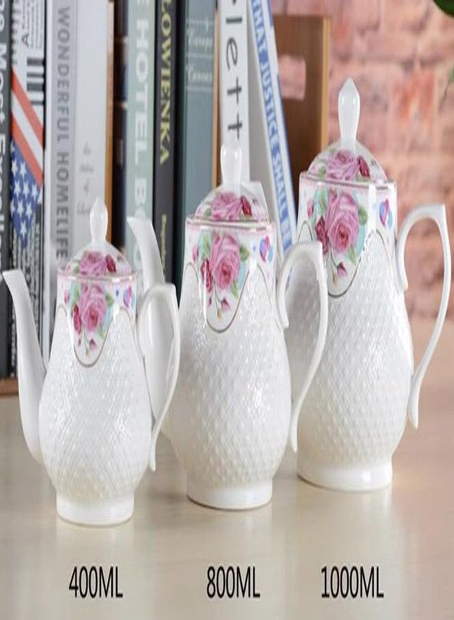 123Arts Small Teapot, Flower Teapot, Ceramic Tea Pot, Small Tea Pot for 1 Person Use,13oz,400ml - Image 4