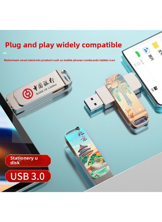 Dual-purpose USB Flash Drive Creative Personality Pattern Customization Guofeng Cultural Tourism Scenic Area City Characteristic Advertising Gift USB Flash Drive-Color:Dual-purpose Premium Plate [hangzhou West Lake] Opp Bag-Capacity:64GB  - Image 5