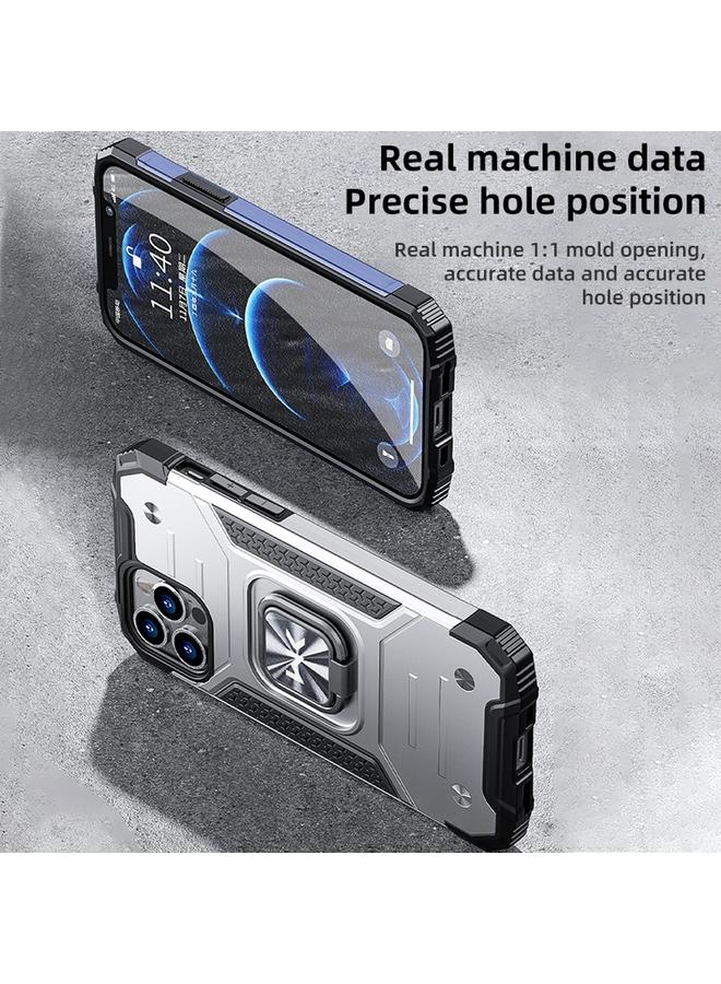 دبليو كيه جراب لهاتف iPhone 13 Pro Max WTP-012 مقاوم للصدمات مصنوع من البولي كربونات + TPU + جراب معدني مع حامل حلقي - Image 5