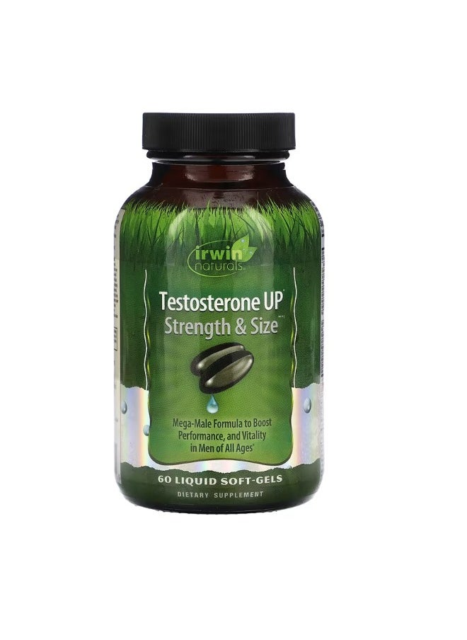 Irwin Naturals Testosterone Up Strength & Size 60 Liquid Softgels  - Image 1