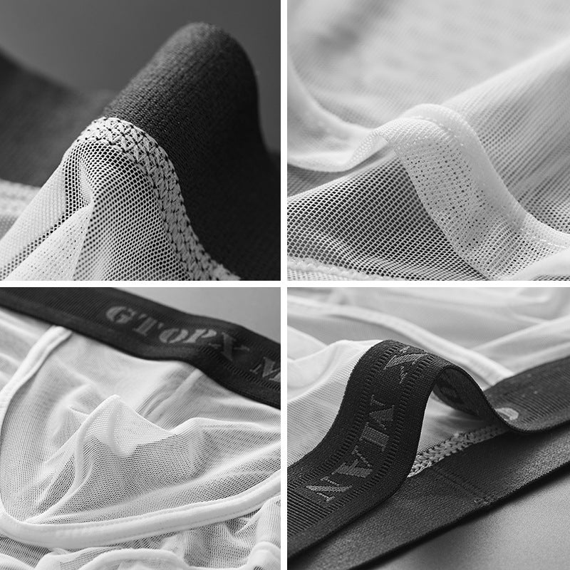 Men's Mesh Low-Rise Boxer Briefs Underwear - Image 4