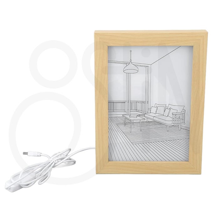 LIGHT PAINTINGS DECORATION LED GLOWING PHOTO FRAME ART FRAME WITH LIGHT SHADOW ART SHADOW BOX FRAME LED LIGHT AND SHADOW PAINTING LED LIGHT PHOTO FRAMES L MOUNTAINS AND RIVERS