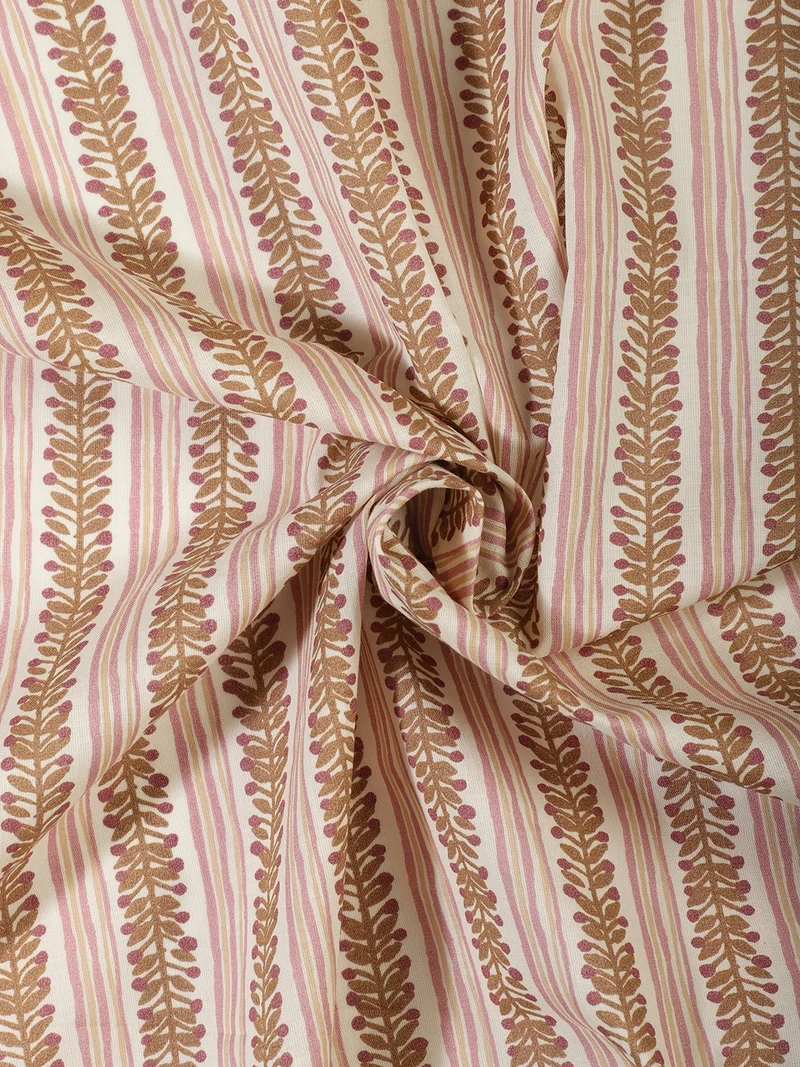 أيه كيه إس Vertical Vine Stripe Fabric Off White One Meter