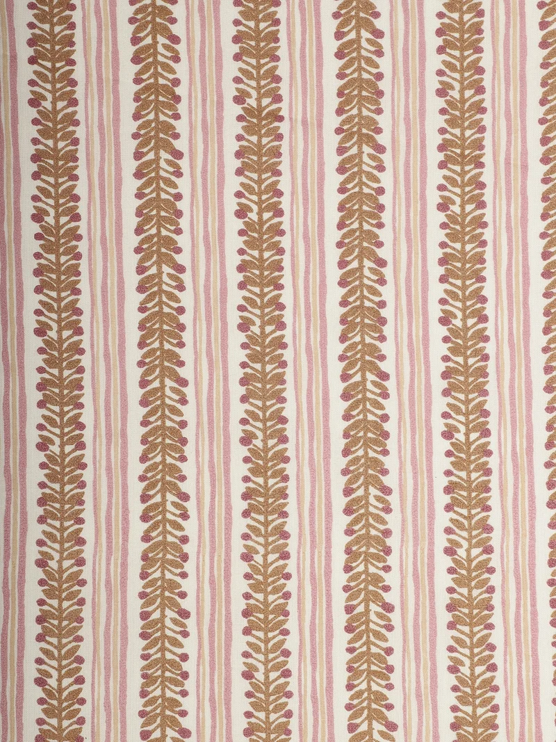 AKS  Vertical Vine Stripe Fabric Off White One Meter  | Best Price UAE
