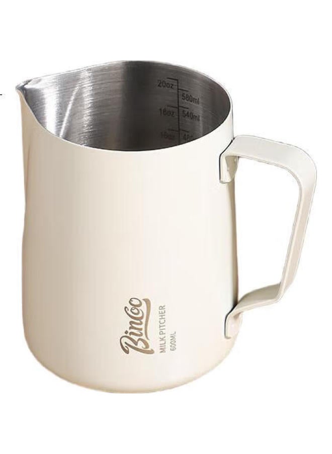 Bincoo وعاء قهوة لاتيه من بينكو، كوب فن لاتيه بفوهة دائرية، كوب رغوة الحليب، أداة فن اللاتيه، معدات احترافية من الفولاذ المقاوم للصدأ، وعاء رغوة الحليب - Image 3