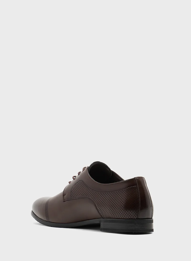 Robert Wood Perforation Detail Formal Lace Ups
