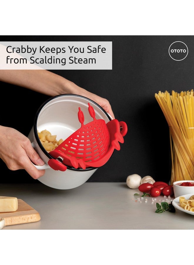 OTOTO Crabby Clip-On Strainer by - Red Crab Pasta Strainer, Noodle Strainer, Cute Kitchen Accessories, Cool Kitchen Gadgets, Food Strainer for Meat - Image 5
