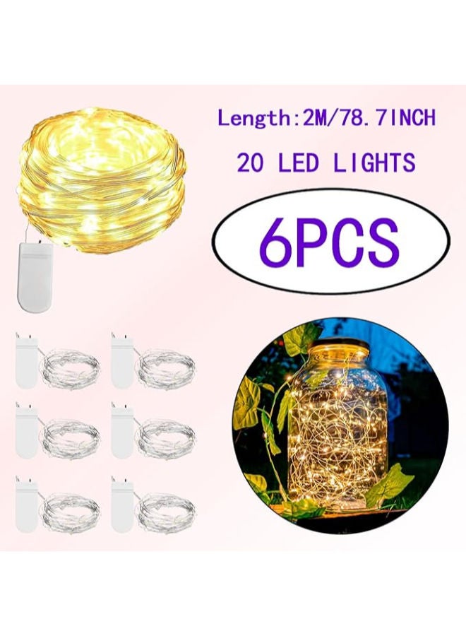 6 Pack Fairy Lights, Battery-Operated - Image 4