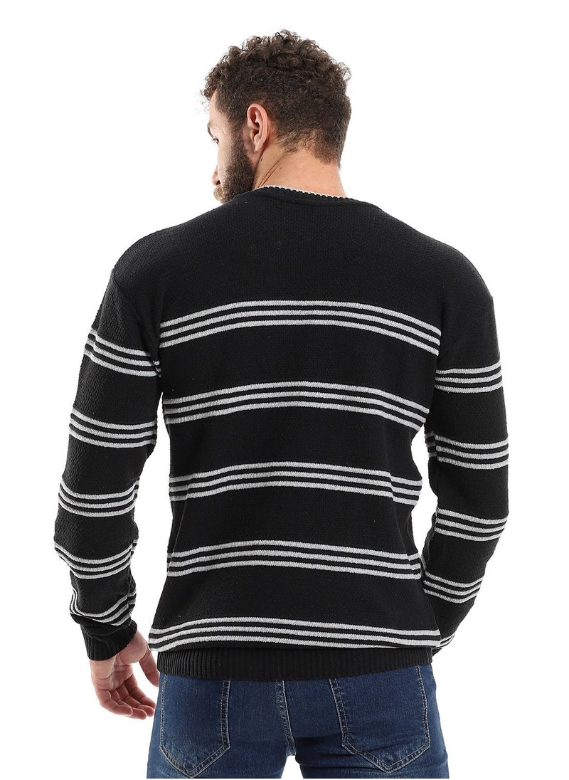 Caesar - Wool Mens Pullover With Multi Design - Image 1
