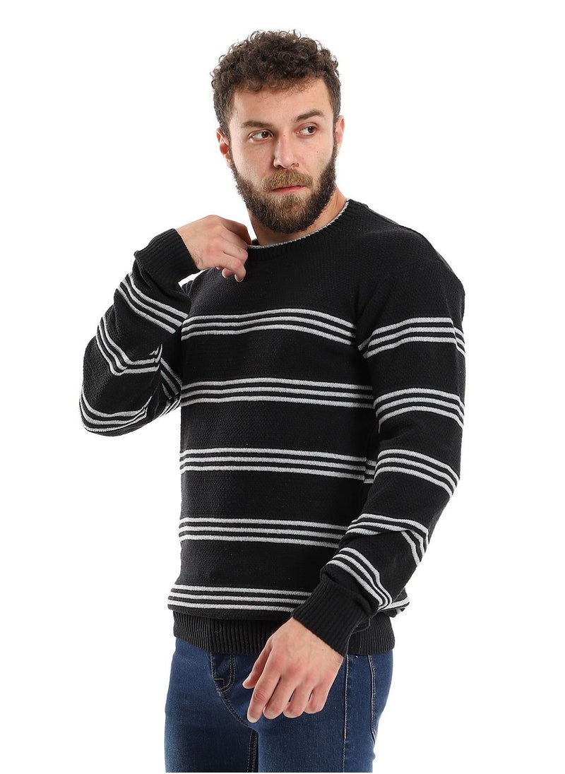 Caesar - Wool Mens Pullover With Multi Design - Image 1
