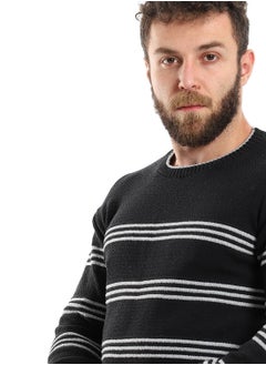 Caesar Wool Mens Pullover With Multi Design  - Image 3