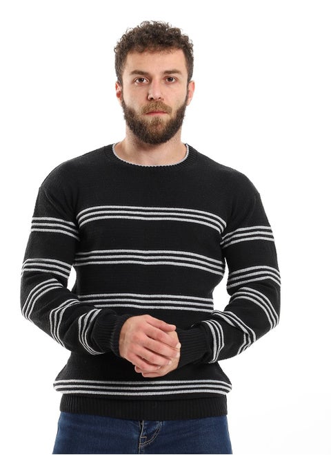 Wool Mens Pullover With Multi Design