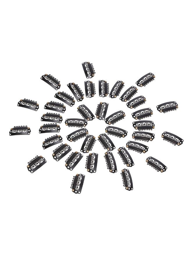 NIBEMINENT 40-Piece U Shape Hair Snap Clips Black - Image 2
