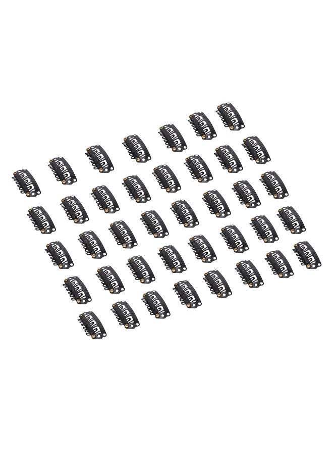 NIBEMINENT 40-Piece U Shape Hair Snap Clips Black - Image 1