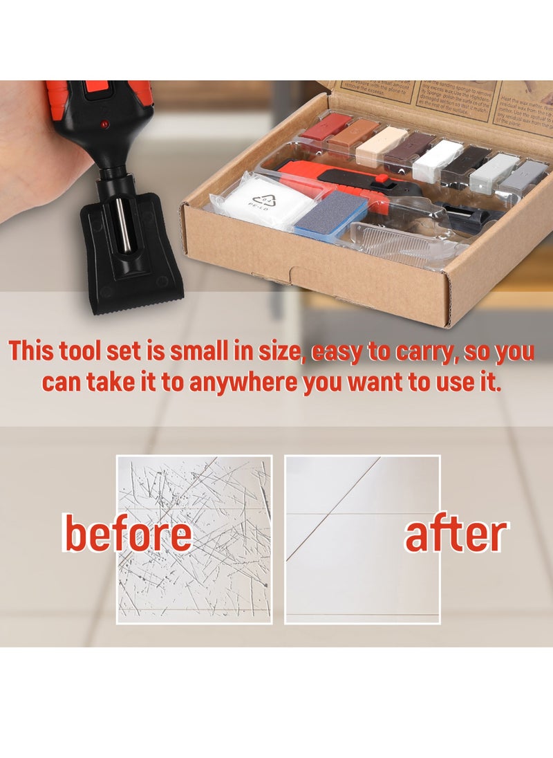 Generic - Ceramic Tile Repairing Tool Set Multifunction DIY Repairing Tool Set Household Home Tools Convenient Labor Saving Time Saving Scratch Repairing Crack Fill Tile Surface Repairing Tool - Image 1
