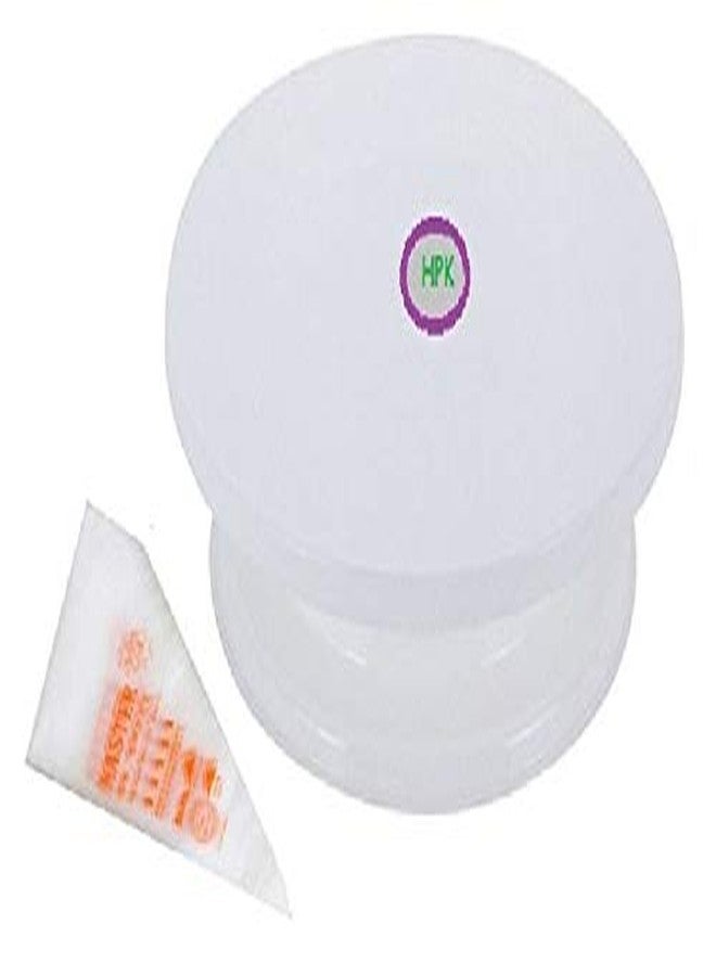 hpk 2 pcs Cake Deco Ration Turn Table with 1pcs icicng Bag(sku-hpk-gur-19) - Image 1
