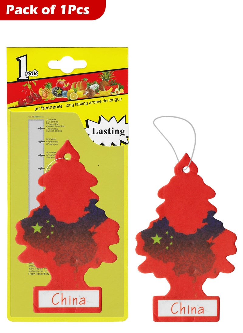 معطر هواء ورقي معلق على شكل شجرة (عبوة من 1 قطعة) للسيارة أو المنزل - Image 1